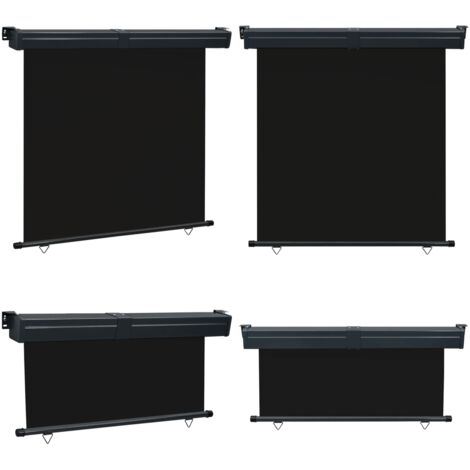 Tendalino Laterale per Balcone 175x250 cm Nero - Tenda da sole per balcone - Tenda per balcone