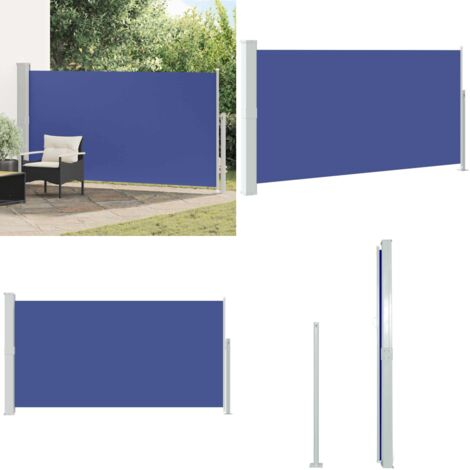 Tendalino Laterale per Patio Terrazzo 160 x 300 cm Blu - Tenda da sole per patio - Tenda da sole per terrazzo