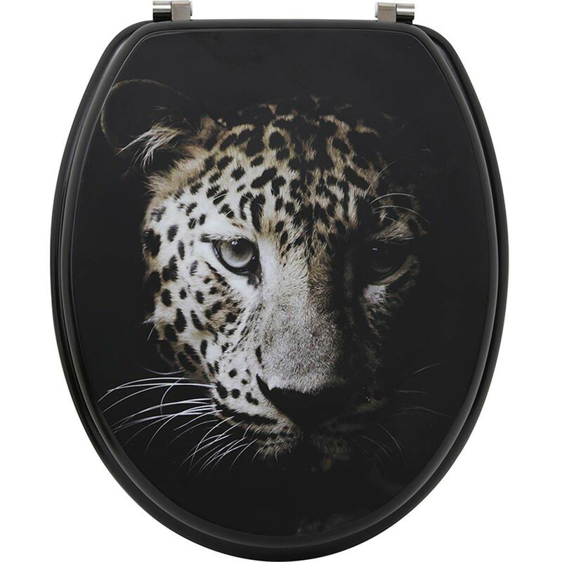 Tendance - Abattant wc mdf 18 pouces attaches acier inoxydable - leo