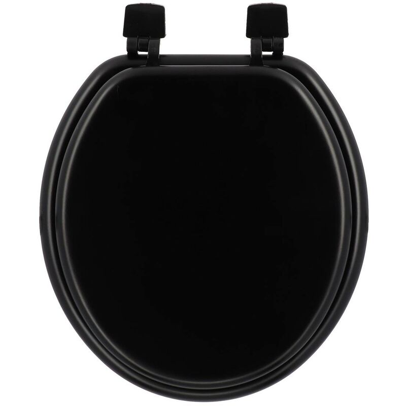 Tendance - Abattant wc mdf 17 pouces attaches plastiques - noir