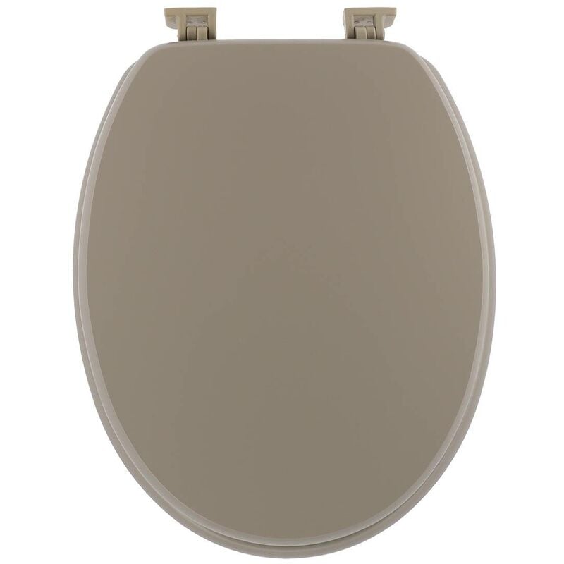 Tendance - Abattant wc mdf 18 pouces attaches plastiques - taupe