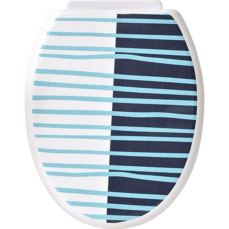 Tendance - Abattant wc pp 18 pouces attaches plastiques - bord de mer