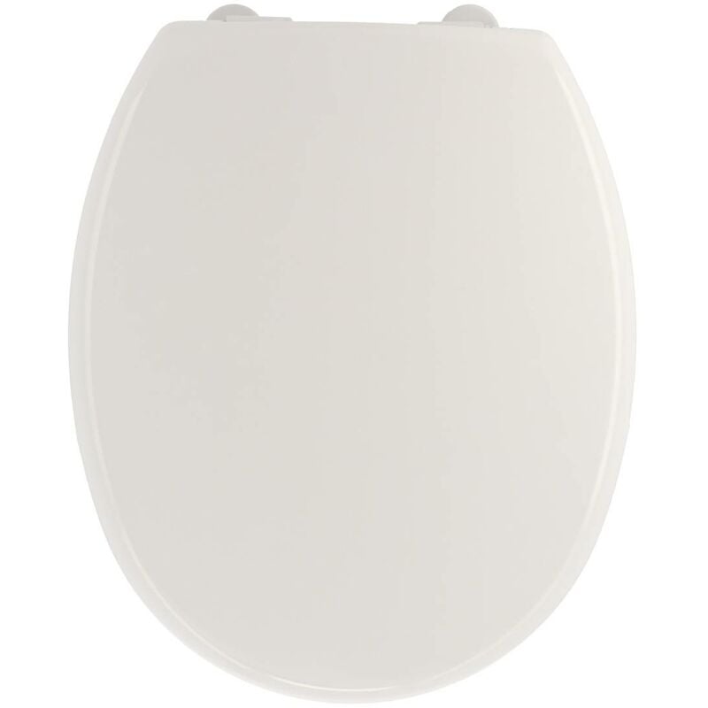 Tendance - Abattant wc thermodur 18 pouces frein de chute attaches plastiques - blanc