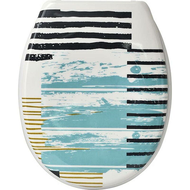 Tendance - Abattant wc thermodure 18 pouces attaches plastiques - bord de mer