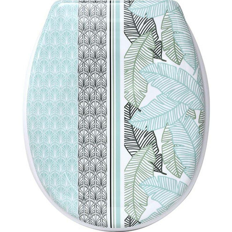 Tendance - Abattant wc thermodur 18 pouces attaches plastiques - chantilly