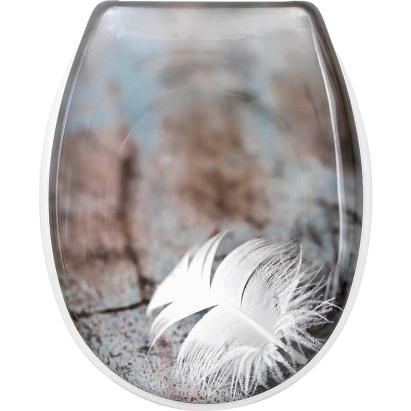 Tendance - Abattant wc thermodur 18 pouces attaches plastiques - divine