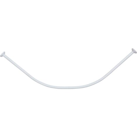 Tendance – Barre de douche incurvée 90x90 cm en aluminium – Anticorrosion – Résistante à la rouille – Pour salle de bain moderne