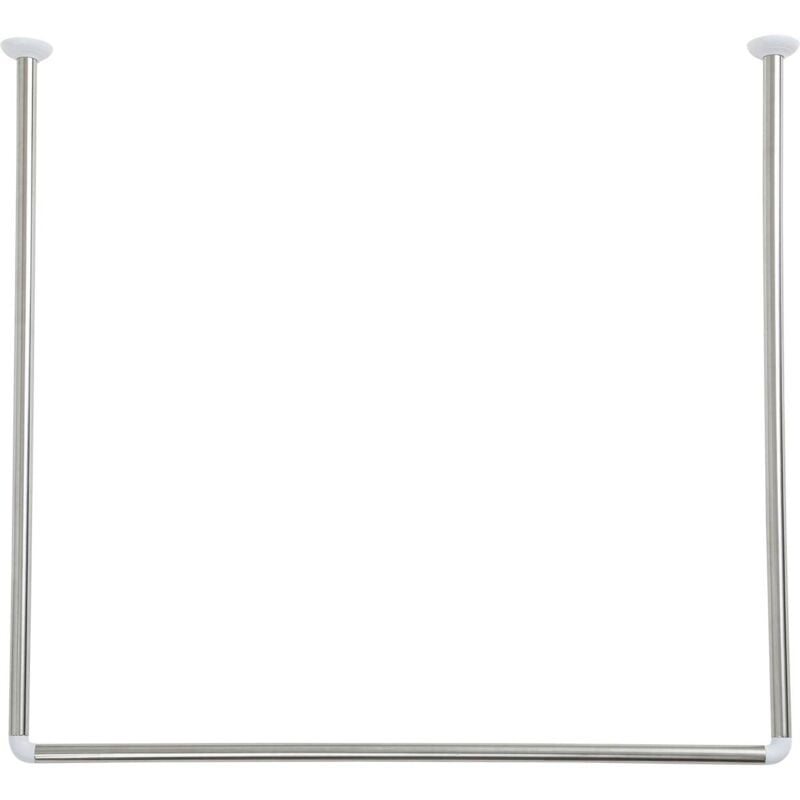 Tendance - Barre d angle en u 90x90x90 cm en acier inoxydable - chrome