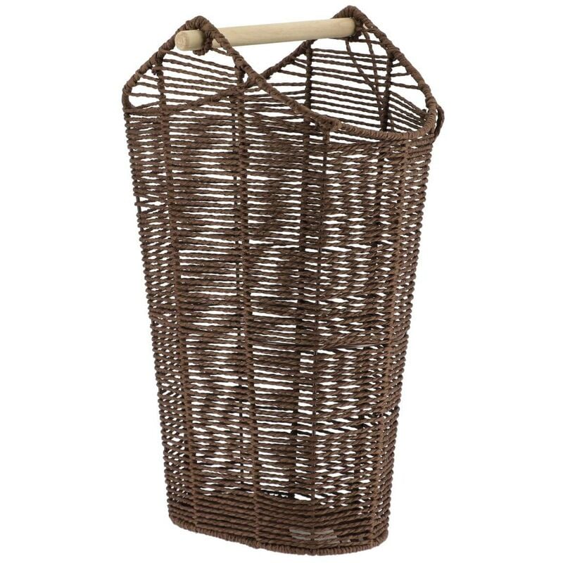 Panier derouleur et reserve papier wc en papier 24x35x55 cm - marron Tendance