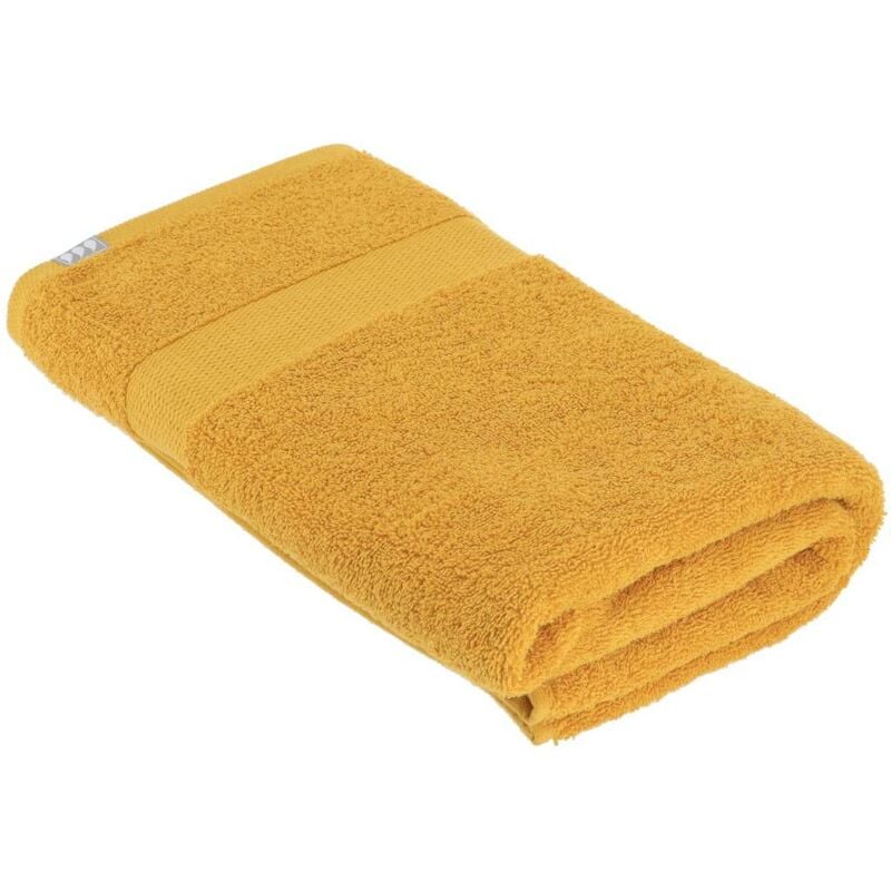 Serviette de bain 90x150 cm 100% coton - moutarde - Tendance