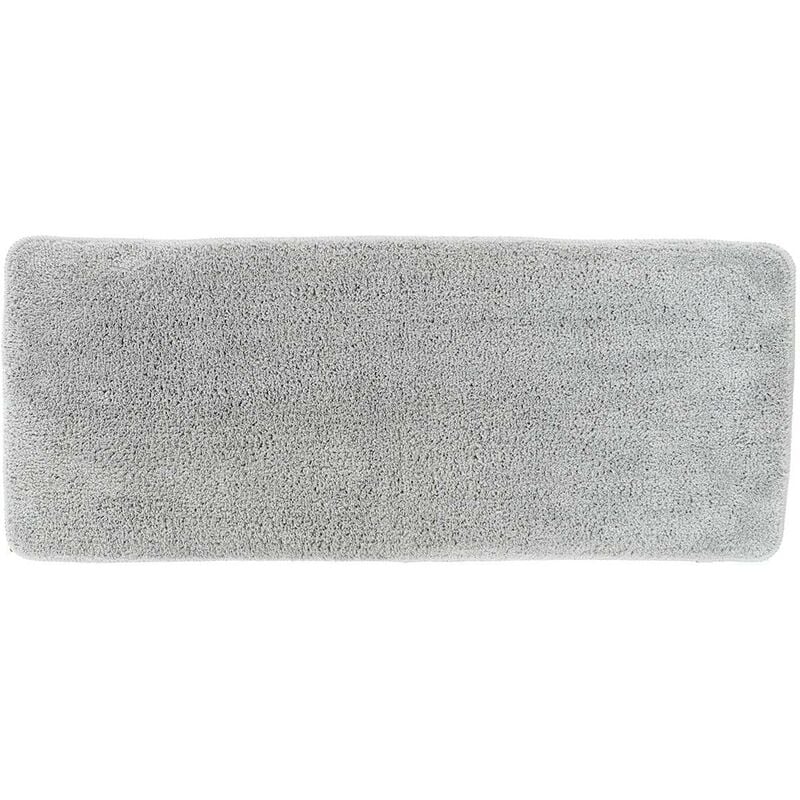 Tapis microfibre double vasque 50x120 cm dessous latex - gris clair - Tendance