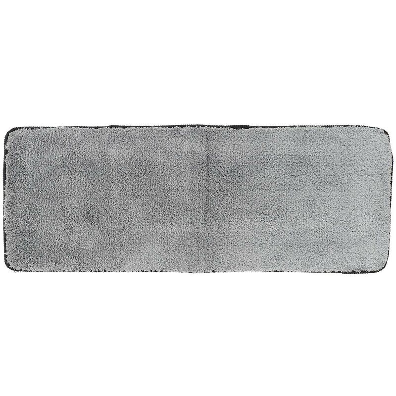 Tapis microfibre double vasque 45x120 cm dessous latex - gris Tendance