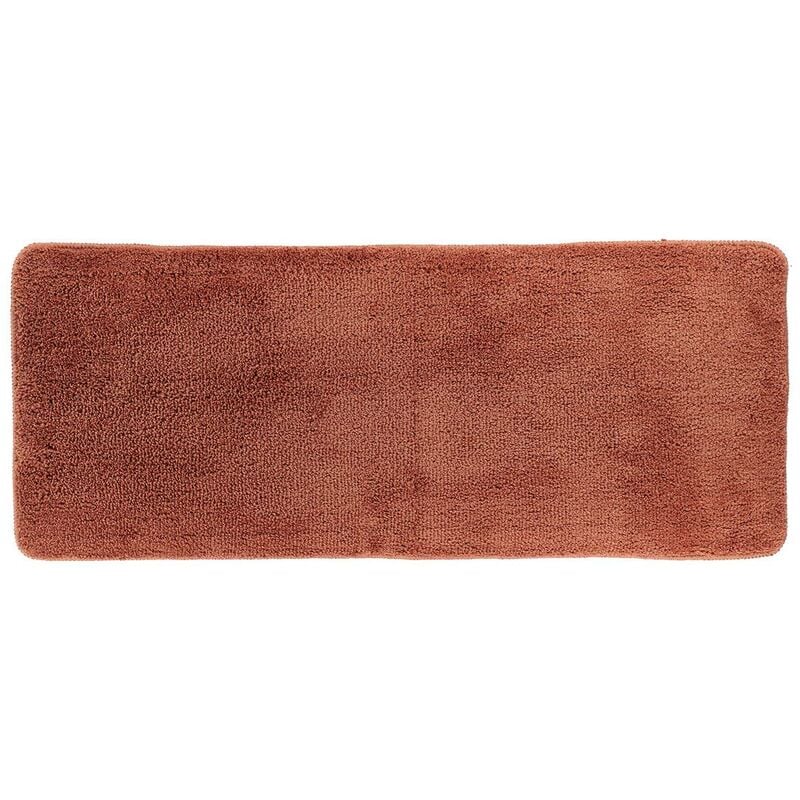 Tapis microfibre double vasque 50x120 cm dessous latex - cuivre Tendance