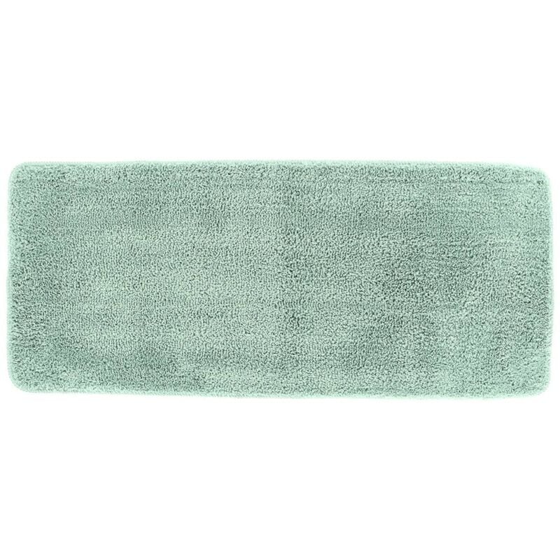 Tapis microfibre double vasque 50x120 cm dessous latex - vert amande - Tendance