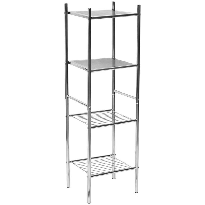 Meuble metal 4 etageres 2 etageres fil metal 2 etageres metal - chrome Tendance