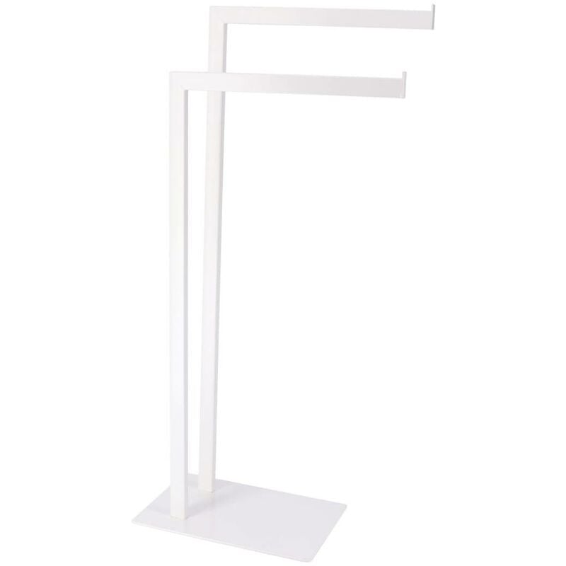 Tendance - Porte serviettes metal 2 barres - blanc