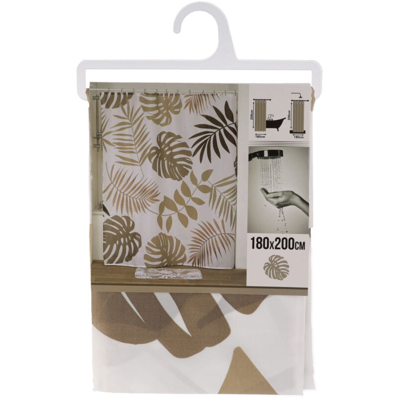 Rideau de douche polyester 180x200 cm - havana Tendance