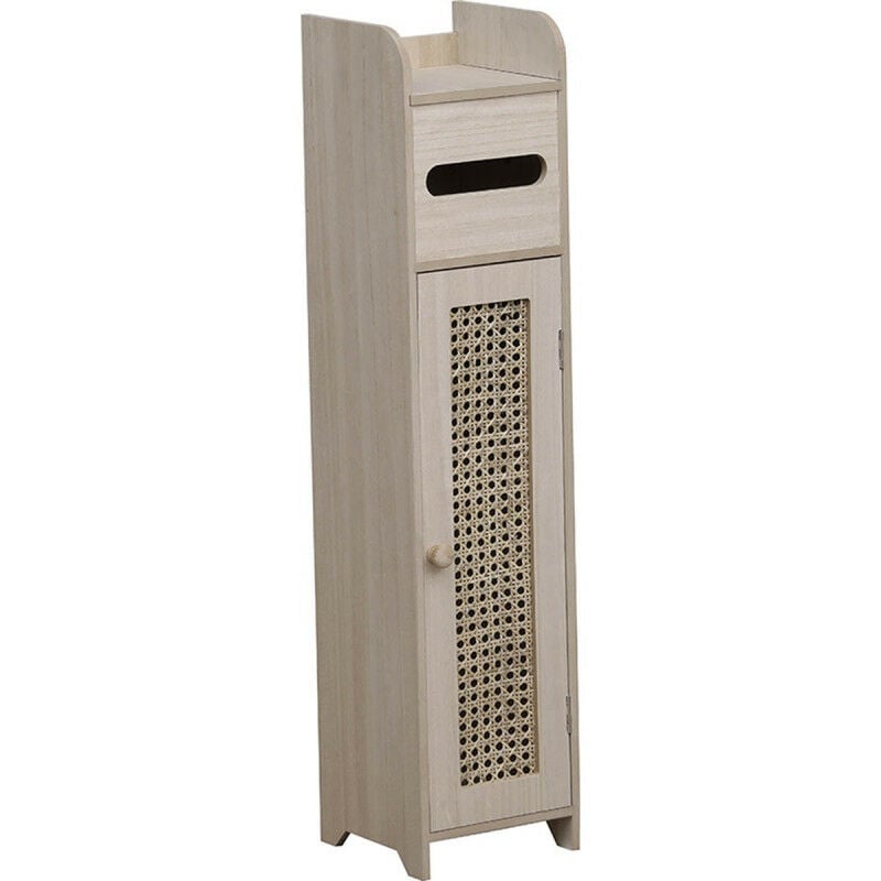 Meuble réserve et dérouleur wc cannage naturel