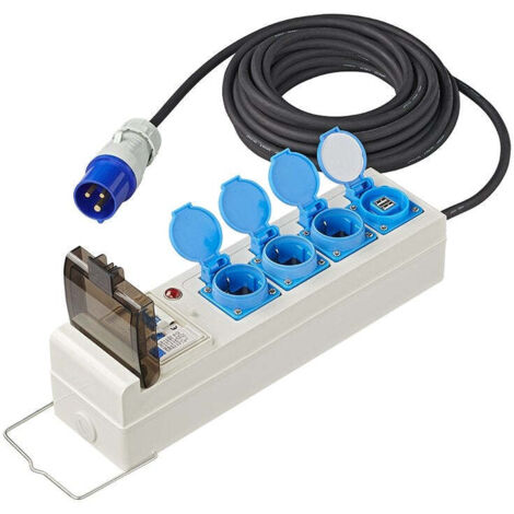 Tendarimorchio pieghevole 10m 3x25mm con mccb e rcd 2xusb