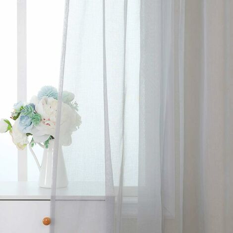 Maison Exclusive - Tende Trasparenti di Voile Bianco 140 x 245 cm 2 pz