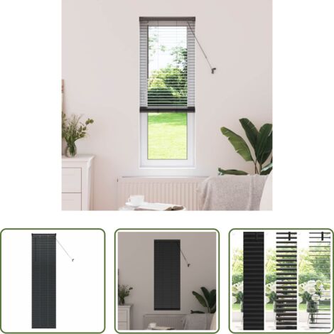 Tende a veneziana -  Tendaggi a veneziana Nero 175 x 40 cm Alluminio