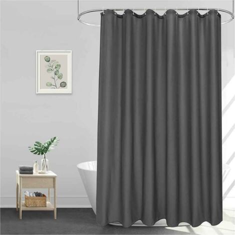 Tende da doccia 100x200 cm, impermeabile e anti-muffa, poliestere, grigio scuro