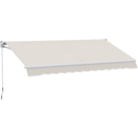 Tende da sole 2x2,5 m, bras à commande manuelle, aluminium et polyester, crème