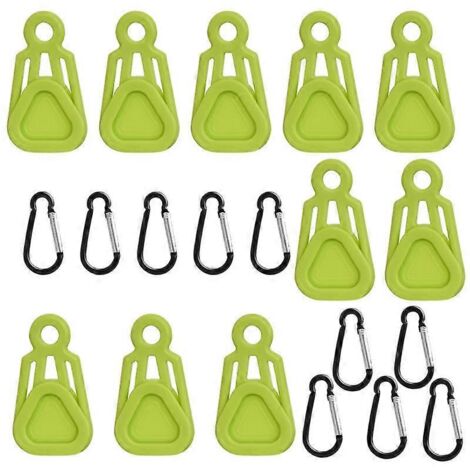 Tende de camping extérieur pinces anti-vent en forme de dent, crochet de fixation pour auvent, clips de tente résistants au vent, accessoires de camping robustes.