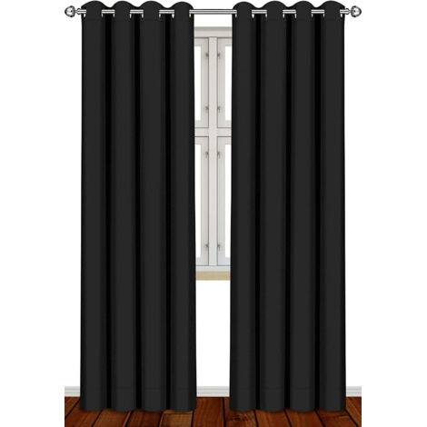 Tende Oscuranti Effetto Lino Con Occhielli 2 Pezzi Talpa 140x225 Cm - Foto 6