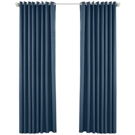 Tende oscuranti con occhielli per camera da letto, tende isolanti per soggiorno, set di 2 pannelli (53106 pollici)