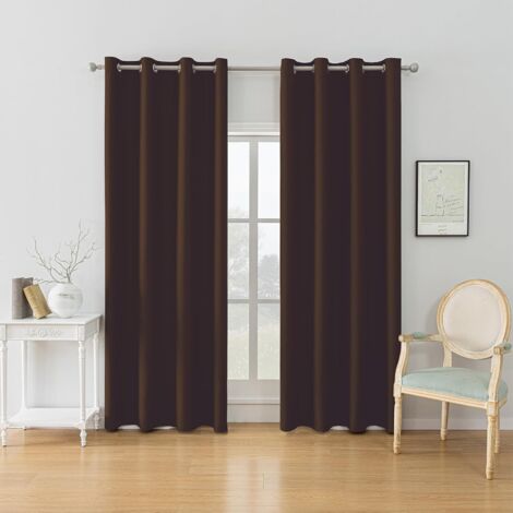 Tende oscuranti impermeabili per uso interno, set da 2, 132 x 244 cm, isolamento termico e protezione dal freddo, tende oscuranti con occhielli, riduzione del rumore, adatte per soggiorni, camere da l