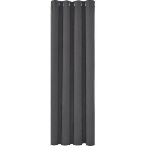 Tende oscuranti termoisolanti, antifreddo, 150x200 cm, design moderno con occhielli, grigio scuro, 1 pezzo