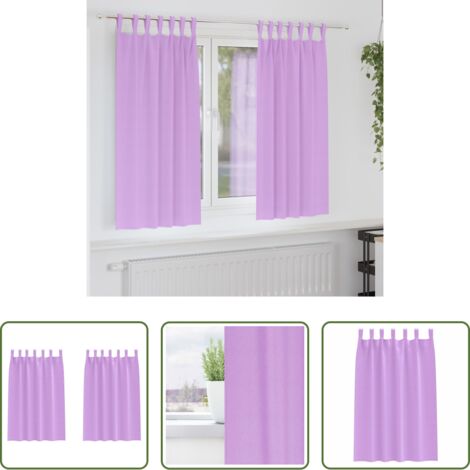Tende per finestre -  Tende Blackout con Anelli 2 pcs Viola 175 x 140 cm Poliestere