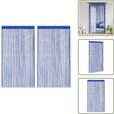 Tende per negozi - vidaXL 2 Pz Tende a Fili 140x250 cm Blu - Tende per vetrina