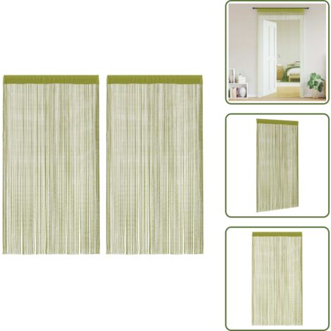 Tende per negozi - vidaXL 2 Pz Tende a Fili 140x250 cm Verdi - Tende per vetrina