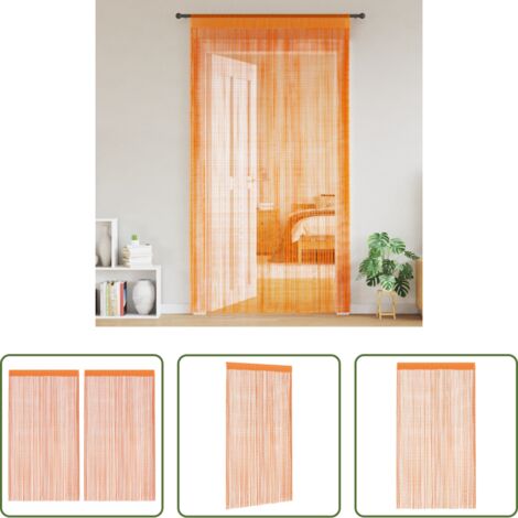 Tende per porte -  Tende a Filo 2 pz Arancio 140x250 cm