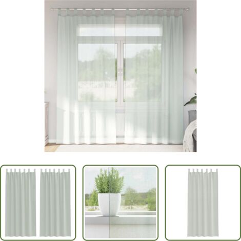 Tende semitrasparenti -  Tende in Voile con Passanti 2 pz Grigio Chiaro 140x225 cm