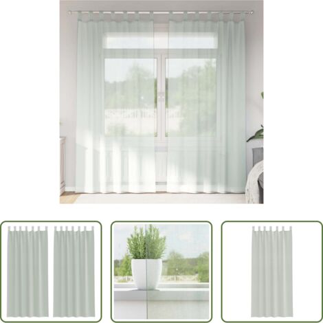 Tende semitrasparenti -  Tende in Voile con Passanti 2 pz Grigio Chiaro 140x245 cm