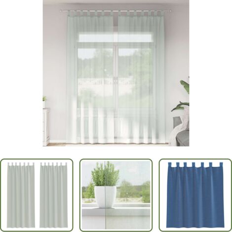 Tende semitrasparenti -  Tende in Voile con Passanti 2 pz Grigio Chiaro 140x260 cm