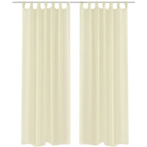 Tende Trasparenti 2 pz Crema 140 x 245 cm vidaXL 20927