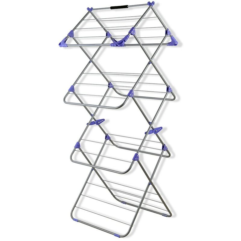 

Tendedero abatible varias alturas 154 (alto) x 58 x 64 cm - Hasta 20 Kg