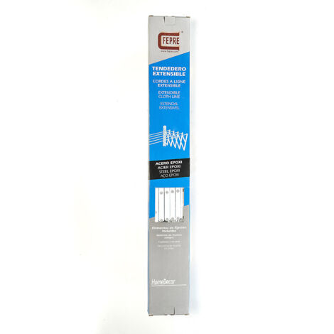 TENDEDERO ACERO EPOXI DE 120cm BLANCO