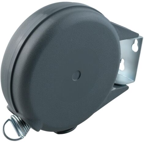 Tendedero de 1 cuerda orientable (soporta hasta 15kg extensible hasta 12m de longitud) color gris