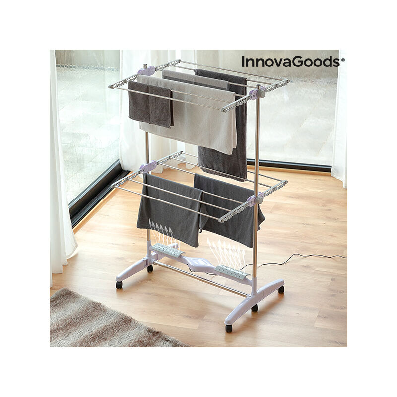 

Tendedero Eléctrico Plegable con Flujo de Aire Breazy InnovaGoods (12 Barras) 24W