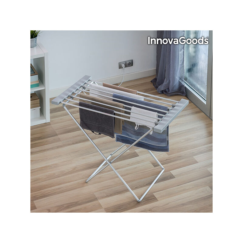 

Tendedero Eléctrico Plegable InnovaGoods 120W Gris (8 Barras)