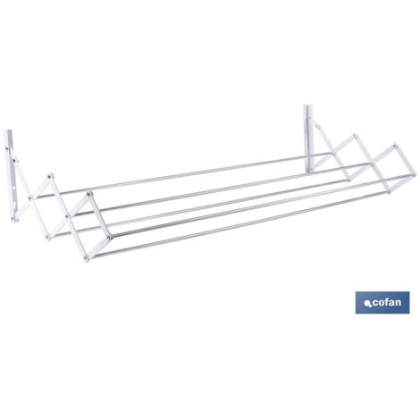 TENDEDERO EXTENSIBLE PARA PARED EN ALUMINIO LACADO 100 CM