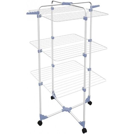 Tendedero Plegable con Ruedas Gimi 153580 Modular 3 Plateado Acero (30 m)