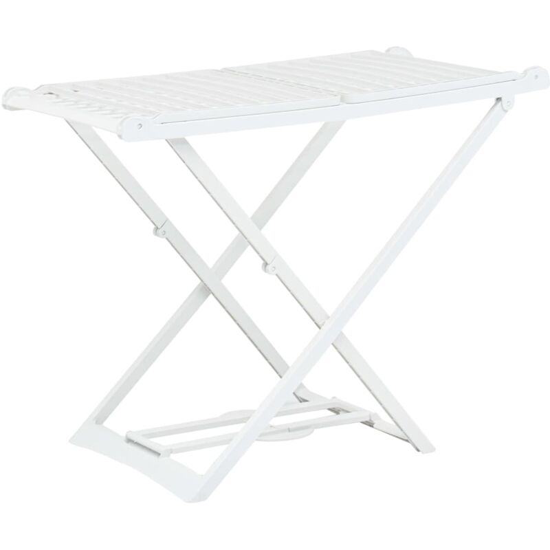

Tendedero plegable de plástico blanco - Blanco - Vidaxl