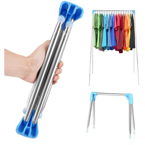 Tendedero plegable portátil, tendedero de ropa para interiores o exteriores, de 33 a 71,1 cm, perchero plegable para el hogar, lavadero, camping y viajes al aire libre.