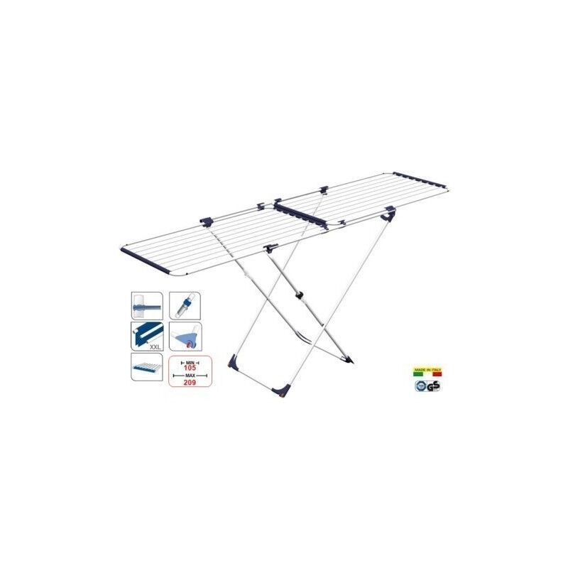 

Tendedero Suelo 105-209Cm/22Mtt Ext C/Ru Ac/Alum Duo Gimi